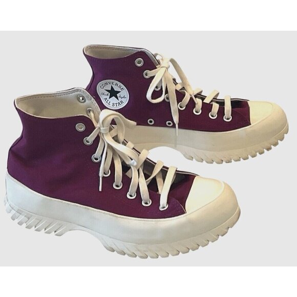 Converse CTAS Lugged 2.0 Hi Mystic Orchid Black Egret Platform Sneakers - Picture 6 of 12